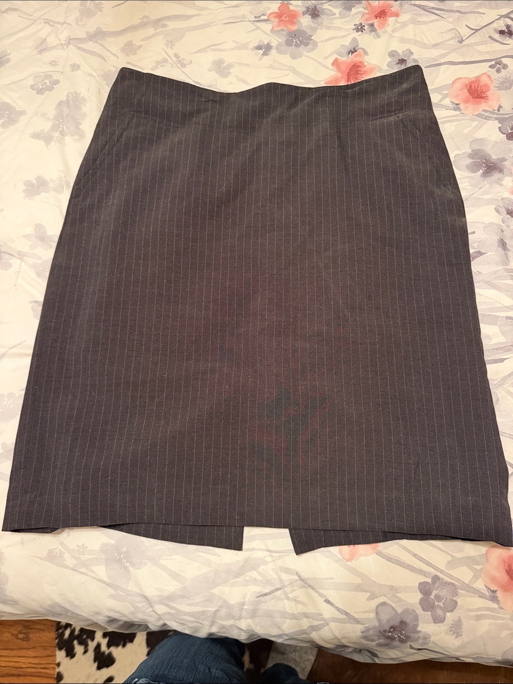 Rafaella Charcoal Pinstripe Pencil Skirt